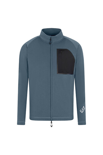 Emporio Armani Ανδρικό Μπλουζάκι EA7 Cortina Powerstretch - Μπλε/Μαύρο - Μ