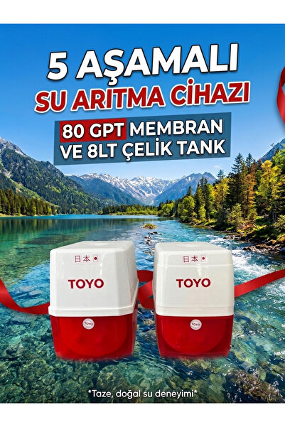 Toyo SU ARITMA CİHAZI 5 AŞAMALI KAPALI KASA POMPASIZ ÇELİK TANKLI 2.2GL 8LİTRE
