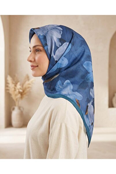Sultan Eşarp Sultan Fresh Cotton Scarf - Lily Pattern - Sfe028-04