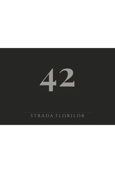 Feruccio Plăcuță număr casă personalizată – Anthracite Industrial, aluminiu d...