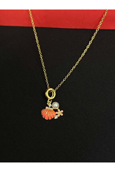 Melisa Takı & Aksesuar 316l steel gold color charm necklace
