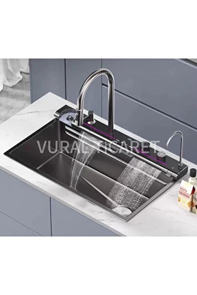 Filia Yapı Ultra Teknolojik Dijital Akıllı Ankastre Şelale Evye 7 Fonksiyonlu