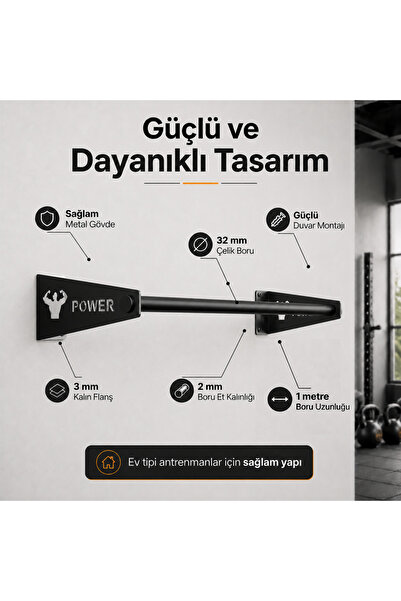 Fatih Spor Malzemeleri Barfiks Aleti - Barfiks Demiri - Barfix Çubuğu - Demir...