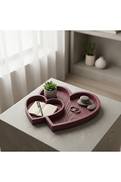 OEM Bol Decorativ Inimi Împletite Obiecte Mici - Purple red compozit mat