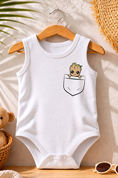 Pamuk Saray Gurut Printed Baby Bodysuit 100% Cotton Sleeveless Bodysuit