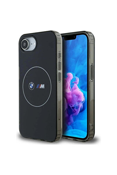BMW Husă IML Metal White Circle MagSafe iPhone 16e - negru