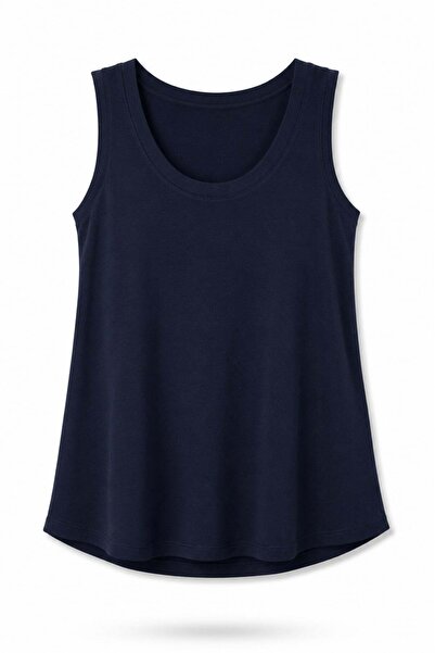 5in1Canpolat Navy Blue U-Neck Undershirt 18114