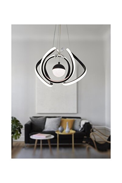 Badem Tek Top Led Avize 3 Renk Kumandalı