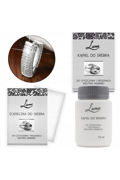 Larezo Set Luna pentru curatarea bijuteriilor din argint, Solutie profesional...