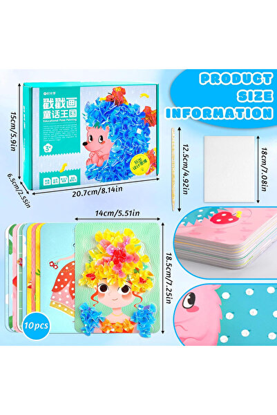 PipiHome Kit Creativ pentru Copii 4-10 Ani, Set Art & Craft Poke Art DIY, 600...
