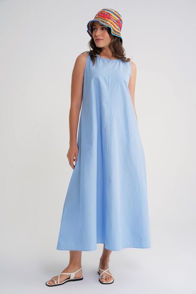 Hiccup MIXRAY Rochie maxi din poplin cu buzunare