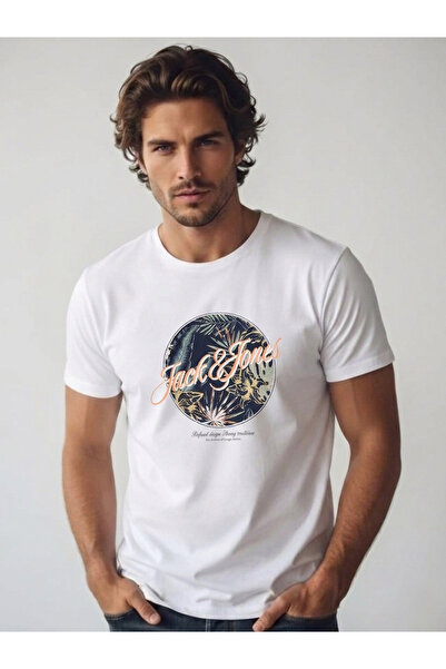 Jack & Jones Ανδρικό μπλουζάκι με λογότυπο μάρκας Crew Neck
