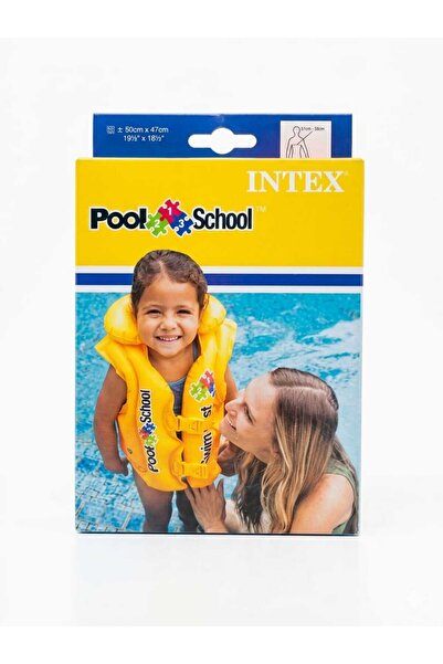 Intex Pool School Deluxe Swim Vest for Kids - Yellow Inflatable Swimming Jack...
