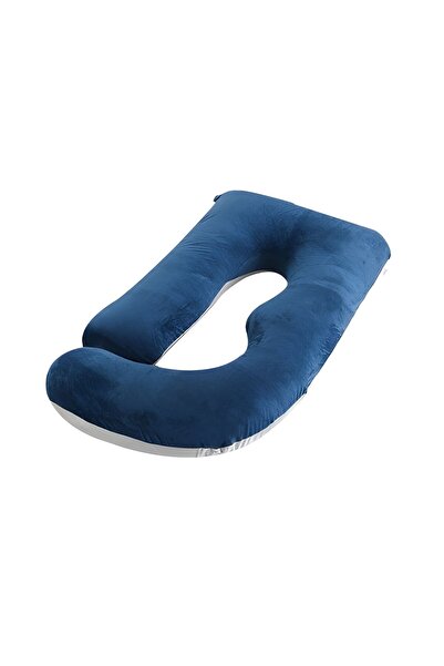 Rao Perna gravide tip J, sarcina si alaptare, lavabila, 155x75x60 cm, Bleumar...