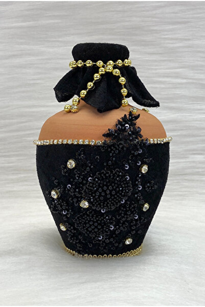 ZEYMERADE Black Test, Velvet and Applique Luxurious Shiny Stone Decorated Bri...