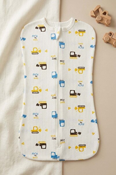 dinamik çocuk Newborn Baby Swaddle Sleeping Bag 0-3 Months Zippered Cotton Pr...