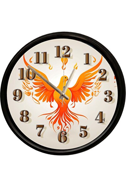 Caseras Phoenix Design Decorative Wall Clock 28 cm Silent Mechanism