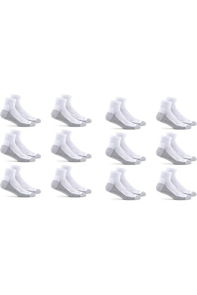 Fruit of the loom Men's Durable Double No-Show Casual Socks, 12 Pairs
