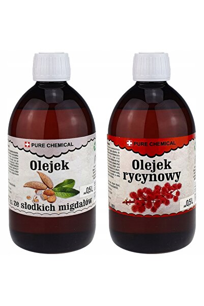 CHOSA Set Uleiuri de Migdale și Ricin, Pure , 2x500ml, Nerafinat, Presat la R...