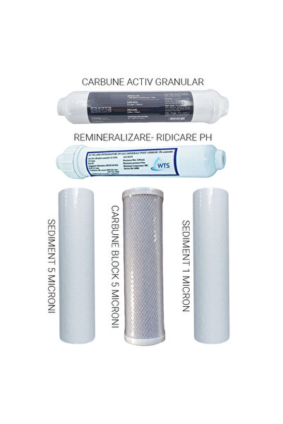 WTS Set de cartușe economice în 5 etape cu remineralizare pH pentru sistem de...