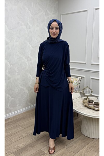 NİLNUR MODA New Season Peri Gold Accessory Detailed Sandy Skirt Set