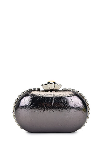 Tamer Tanca Women's Faux Leather Anthracite Evening Dress Bag