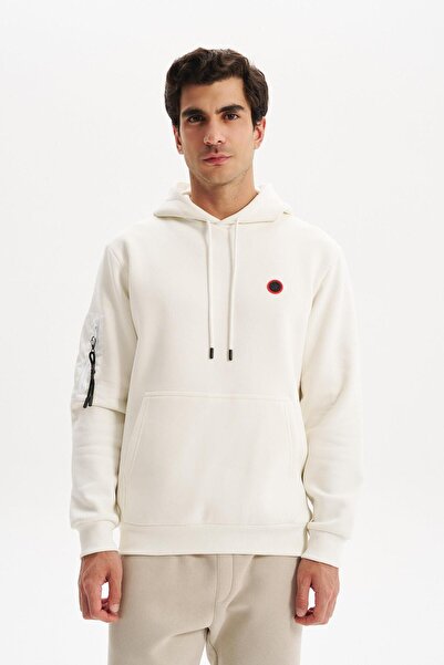 Arma Ar-Ma Men's Hooded Sweatshirt Without Print with Kangaroo Pocket Knitted...