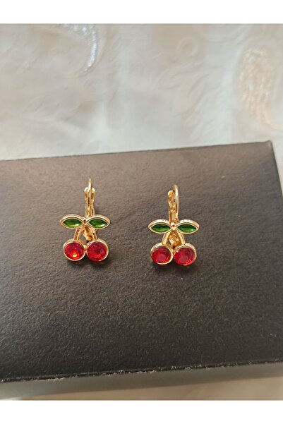 Kudi Oyuncak Kiraz küpe Gold renk