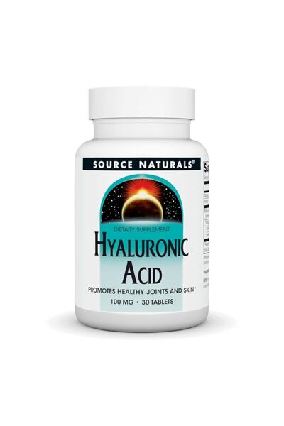 source naturals حمض الهيالورونيك، 100 ملغ، 30 قرص