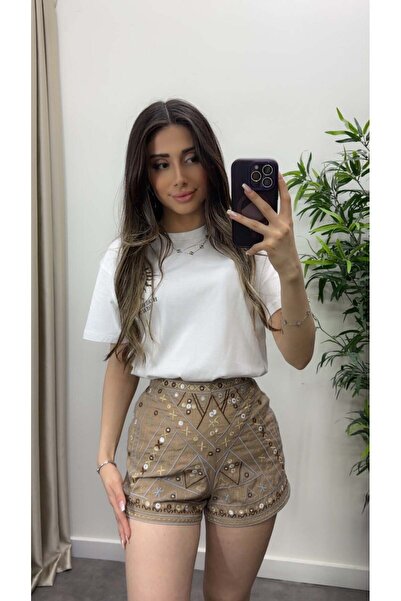 Acar Boutique İşlemeli Tasarım Şort