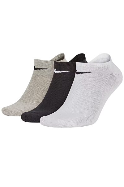 Nike Set de 3 perechi de șosete de alergare Value No Show Negru/Bej-XL