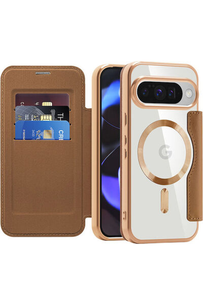 Techsuit Smartmag Book Σιλικόνης Καφέ (Google Pixel 10 / 10 Pro)