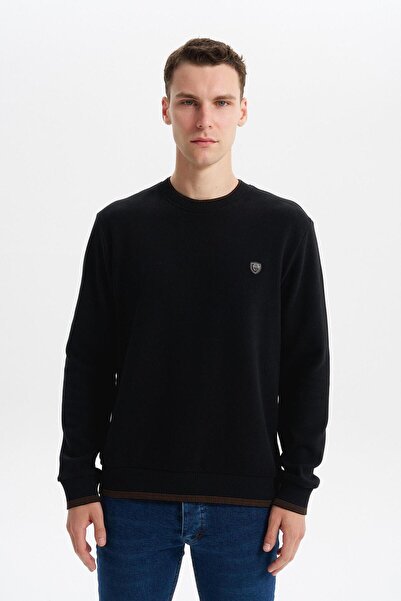 Arma Ar-Ma Men's Crew Neck Sweatshirt Basic Without Print Without Pockets Kni...