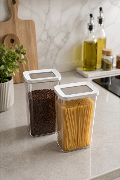 BEYZANA 2’li Süper Saklama Kabı Set - 2900 ml - 2900 ml Erzak Kabı