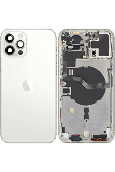 Apple Iphone 12 Pro Max Κάλυμμα Μπαταρίας Μεσαίο Πλαίσιο Ασημί Ανταλλακτικό