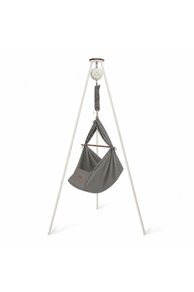 Moonboon Classic Bundle Baby Hammock With White Motor Premium & Tripod Stand - Organic Cotton Newborn Cradle Swing For Babies