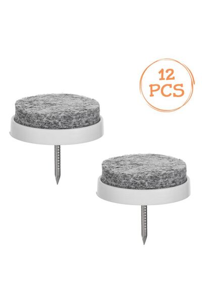 OEM Capace Protecție Mobilă cu Fetru/Pâslă, Gri, Ø24mm, 24mm, 12 buc