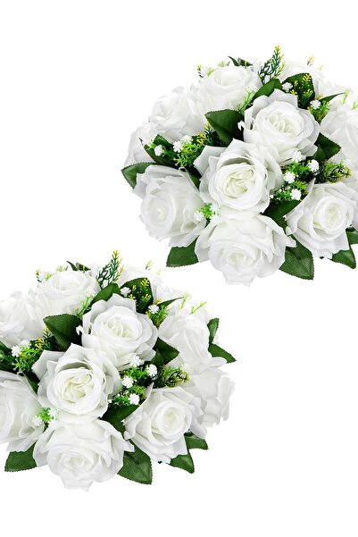 OEM Flori artificiale Trandafiri decorativi pentru nuntă Set de 2 bucăți 35x1...