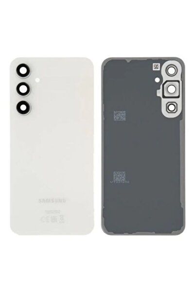 Yedcom Samsung Uyumlu S23 FE Beyaz Kamera Camlı Arka Pil Kapağı Batarya Kapağ...