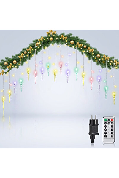 OEM ZEWETO Cortină Luminoasă Exterioară Șiruri LED 10M 360 LED-uri Sărbători