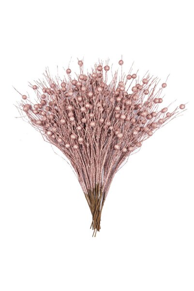 OEM Set de 20 de Crenguțe Decorative Fără Zăpadă, Sclipitoare, Rozalii, 45 cm