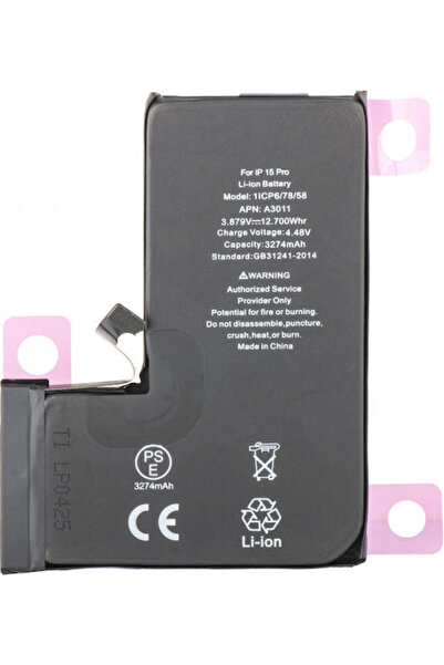 OEM Συμβατή Ανταλλακτική Μπαταρία 3274mAh για Apple iPhone 15 Pro