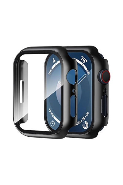 Techsuit Defense360 Pro Πλαστική Θήκη με Γυαλί σε Μαύρο χρώμα για Apple Watch...