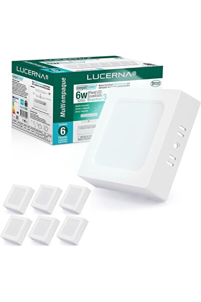 OEM Lampă pătrată de tavan plafon LED 6W Alb rece 6500K set de 6 bucăți