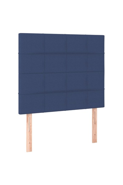 vidaxl Tăblie de pat albastră 100x5x118/128 cm, material textil