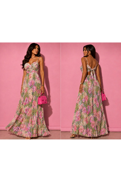 Pretty Rochie inflorata cu pliuri