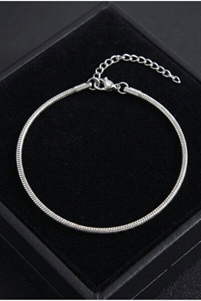Bluw Jewelry سوار سلسلة فولاذي كلاسيكي على الطراز الإيطالي