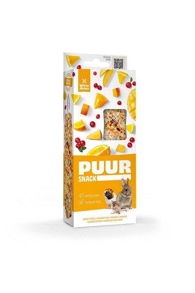 Witte Molen Puur Baton Pentru Rozatoare, cu Portocale,Mango,2Buc,90G