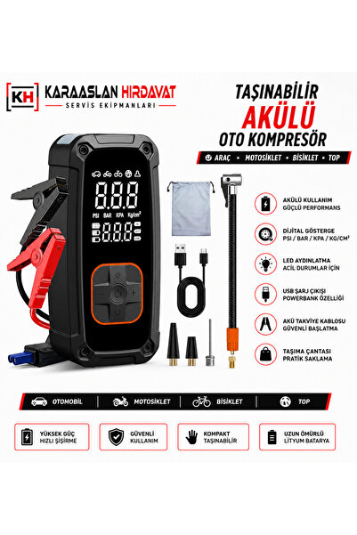 Rico Dijital Akü Takviye Cihazı Ve Lastik Şişirme Kompresörü
