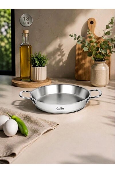 ÖZLİFE TERESA Çelik İtalyan Omlet Sahan 18 cm Kapaksız